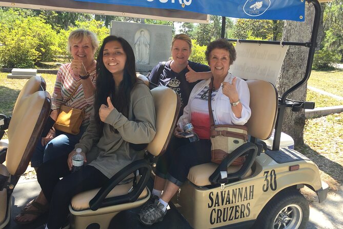 Golf Cart Tours, Bonaventure Cemetery Savannah Cruzers - Guides With Real Personality: Eden, Sarah, Pamela, Connie, Nancy