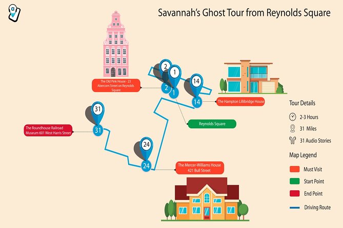 Haunted Savannah Self-Guided Walking Audio Tour - Using the Action’s Tour Guide App Without Losing Your Ghost