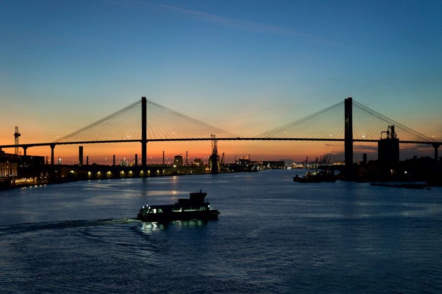 Savannah: Buffet Dinner Cruise with Live Entertainment - Deck time after sunset: Savannah viewed the way it should be
