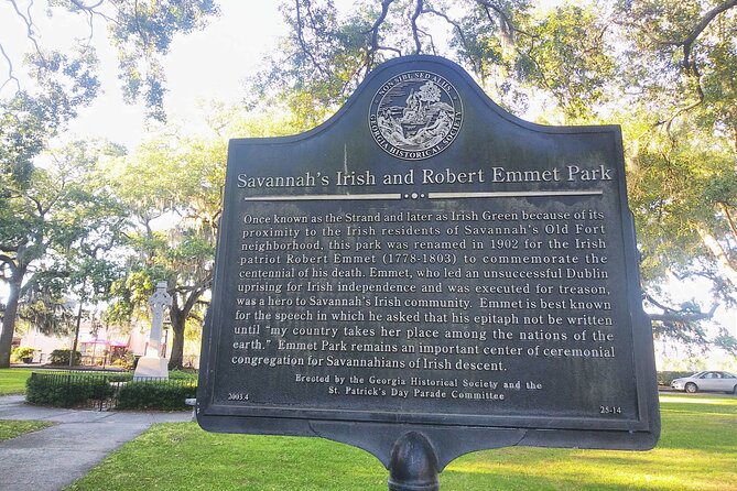 Savannah Irish History Walking Tour - Emmet Park and the Celtic Cross: From the Irish Green to Today